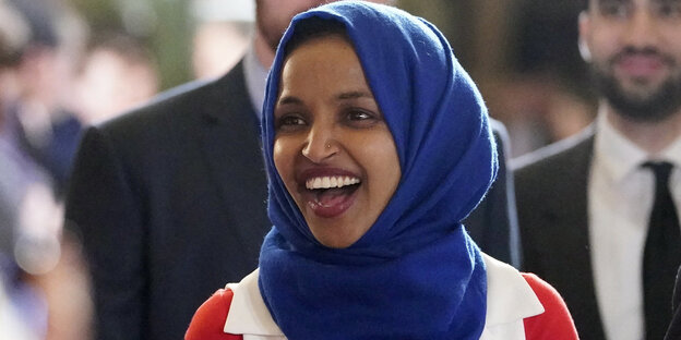 Die demokratische US-Kongressabgeordnete Ilhan Omar Die demokratische US-Kongressabgeordnete Ilhan Omar