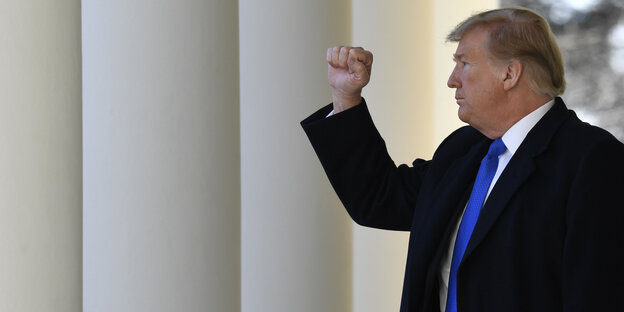 Donald Trump mit erhobener Faust Donald Trump mit erhobener Faust