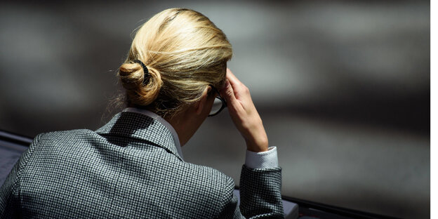 Alice Weidel von hinten fotografiert Alice Weidel von hinten fotografiert