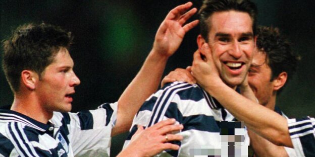 Hertha-Spieler jubeln Hertha-Spieler jubeln