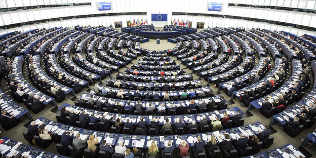 Das europäische Parlament von oben Das europäische Parlament von oben