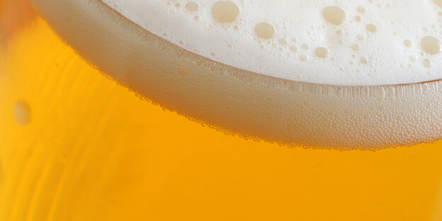 Ein Glas Bier mit Schaum Ein Glas Bier mit Schaum