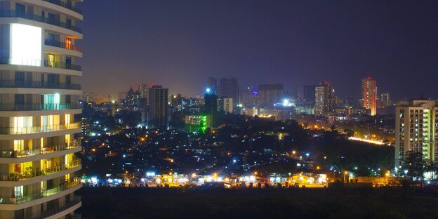 Skyline von Mumbai im Dunkeln Skyline von Mumbai im Dunkeln