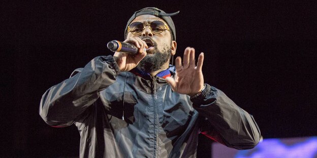 Der US-Rapper Schoolboy Q bei einem Auftritt in Las Vegas Der US-Rapper Schoolboy Q bei einem Auftritt in Las Vegas