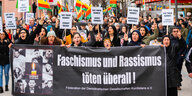 22.02.2020, Hessen, Hanau, Demonstration