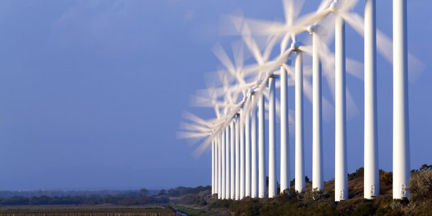 Windpark in der Nähe von Marseille