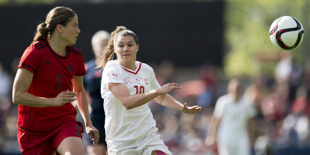 Szene vom Frauen-Freundschaftsspiel Schweiz gegen Deutschland Szene vom Frauen-Freundschaftsspiel Schweiz gegen Deutschland
