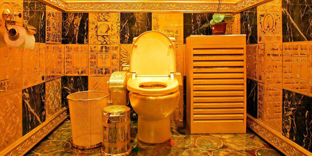Ein Badezimmer aus Gold in Hongkong Ein Badezimmer aus Gold in Hongkong