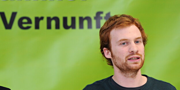 Hannes Rockbauch auf einer Presskonferenz der Stuttgart-21-Gegner Hannes Rockbauch auf einer Presskonferenz der Stuttgart-21-Gegner