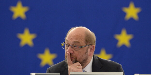 Porträt des Vorsitzenden des EU-Parlaments martin Schulz Porträt des Vorsitzenden des EU-Parlaments martin Schulz