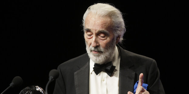 Porträt des Schauspielers Christopher Lee