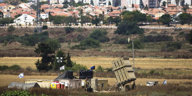 Raketenabwehrsystem Iron Dome vor Aschkelon Raketenabwehrsystem Iron Dome vor Aschkelon