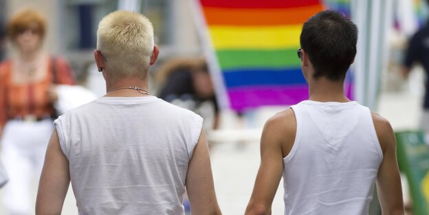 Zwei Männer auf dem CSD Zwei Männer auf dem CSD