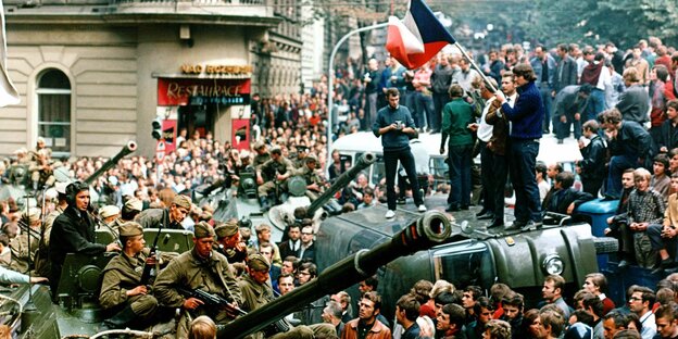 Demo am 21. August 1968 in Prag