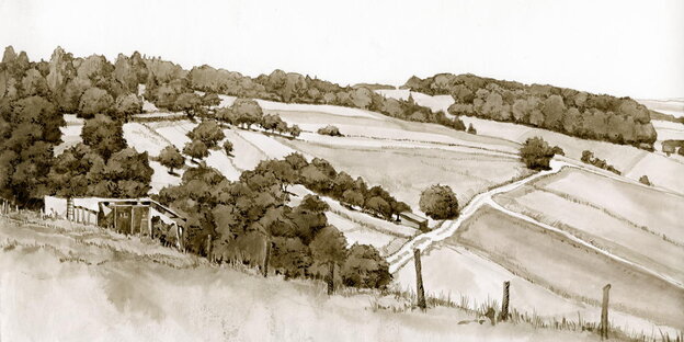 Landschaftsgemälde von Wolfgang Herrndorf Landschaftsgemälde von Wolfgang Herrndorf