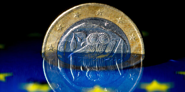 Eine halbe Euromünze Eine halbe Euromünze