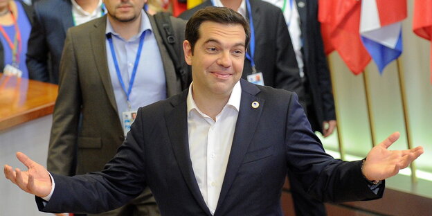 Merkel, Hollande und Tsipras in Brüssel Merkel, Hollande und Tsipras in Brüssel