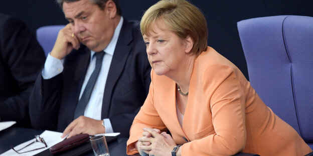 Sigmar Gabriel und Angela Merkel Sigmar Gabriel und Angela Merkel