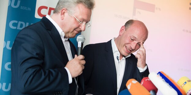 CDU-Chef Henkel und Generalsekretär Wegner CDU-Chef Henkel und Generalsekretär Wegner