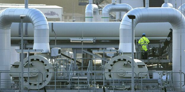 Pipes of a gas pipeline