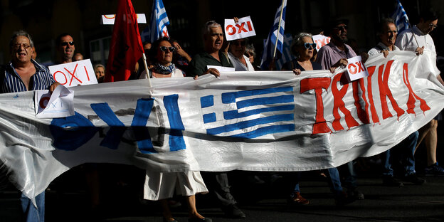 Demo gegen die Troika in Athen Demo gegen die Troika in Athen