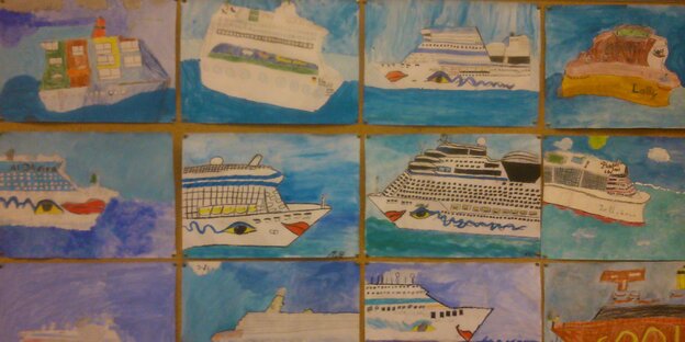 von Kindern gemalte Bilder von Kreuzfahrtschiffen von Kindern gemalte Bilder von Kreuzfahrtschiffen