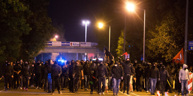 AntifaschistInnen demonstrieren in Heidenau