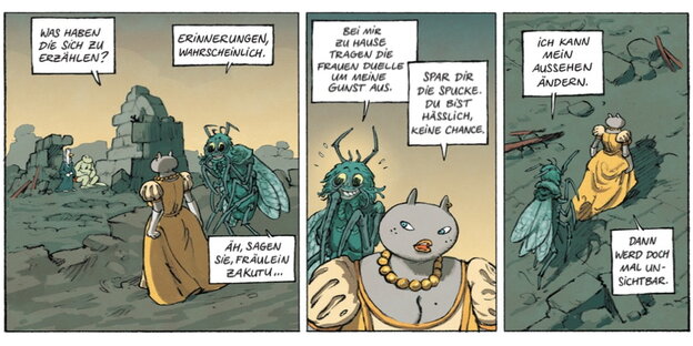 Eine Szene aus der Donjon-Comicreihe Eine Szene aus der Donjon-Comicreihe