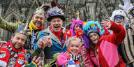 Karnevalist:innen in Köln