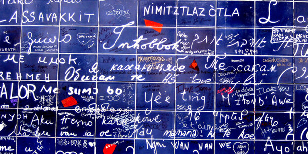 Wörter an einer Wand Wörter an einer Wand