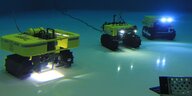 gelbe Unterwasserfahrzeuge