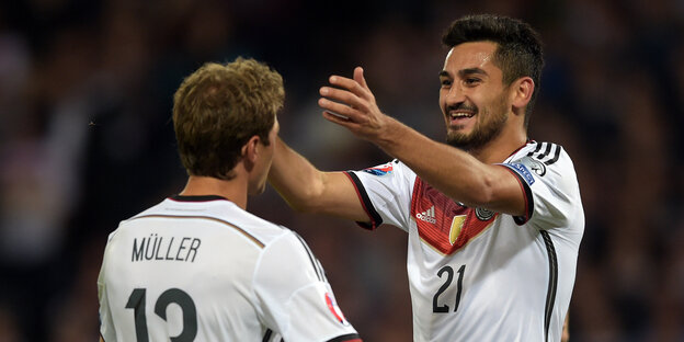 Thomas Müller und Ilkay Gündogan. Thomas Müller und Ilkay Gündogan.