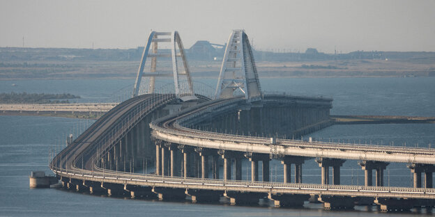 The Crimean Bridge on Monday morning, July 17, 2023