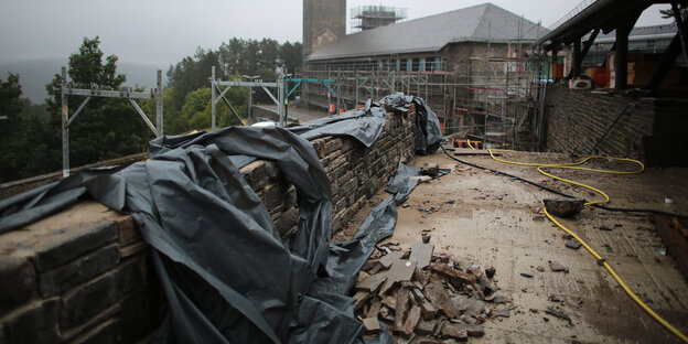 Baustelle mit Schutt Baustelle mit Schutt