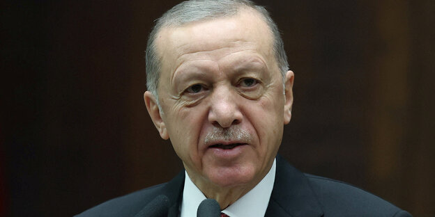 Portrait von Recep Tayyip Erdogan