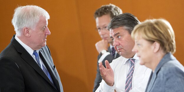 Horst Seehofer, Sigmar Gabriel und Angela Merkel Horst Seehofer, Sigmar Gabriel und Angela Merkel