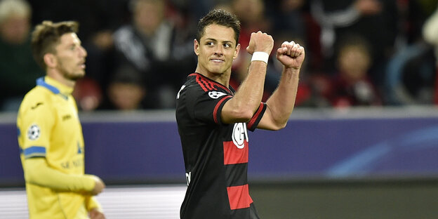 Leverkusens Spieler Javier Hernandez Leverkusens Spieler Javier Hernandez
