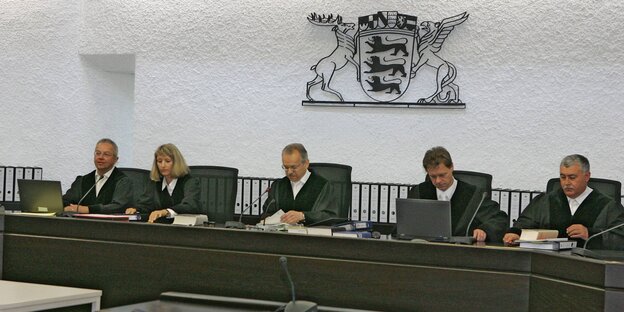 Richter im Stuttgarter Gericht Richter im Stuttgarter Gericht
