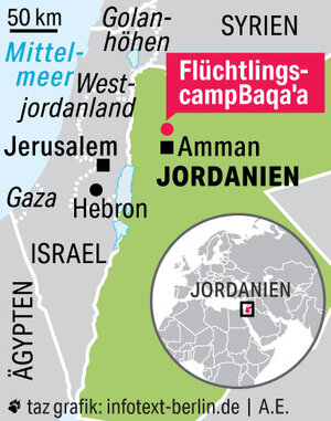 Karte von Jordanien