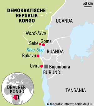A map shows the area around Burundi and Congo.