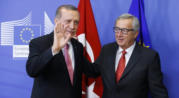 Der türkische Präsident Erdoğan und EU-Kommissionspräsident Juncker Der türkische Präsident Erdoğan und EU-Kommissionspräsident Juncker