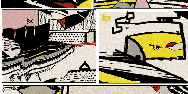 Abstrakte Comicseite Abstrakte Comicseite