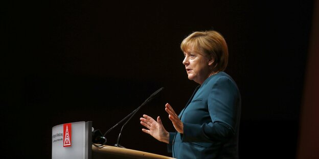 Angela Merkel beim Gewerkschaftstag der IG Metall Angela Merkel beim Gewerkschaftstag der IG Metall