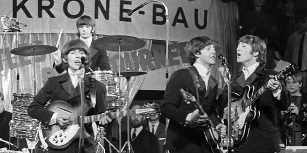 Die vier Musiker der Beatles ohne Andy White Die vier Musiker der Beatles ohne Andy White