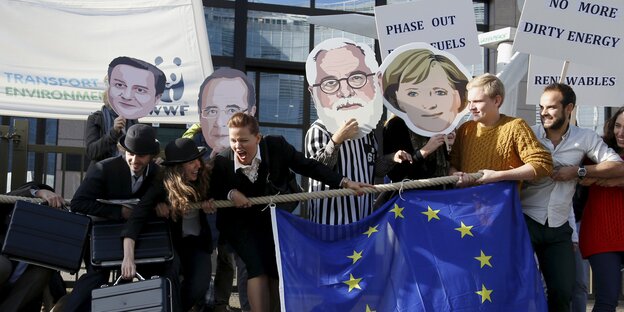 Protest gegen die Energiepolitik in Brüssel. Protest gegen die Energiepolitik in Brüssel.