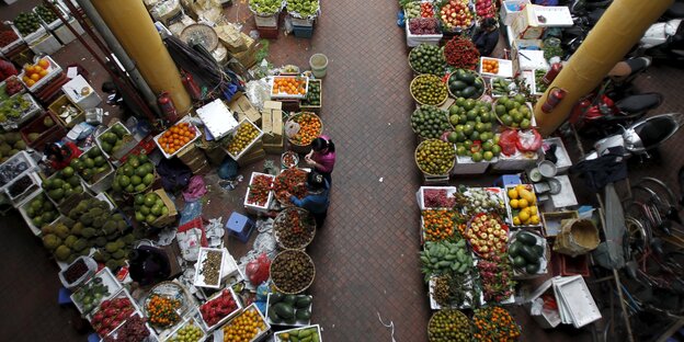 Viel Obst und Gemüse. Viel Obst und Gemüse.