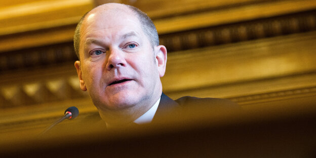 Olaf Scholz im Hamburger Rathaus