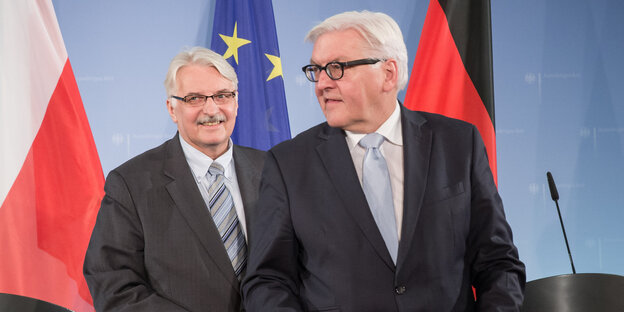 Witold Waszcykowski und Frank-Walter Steinmeier.