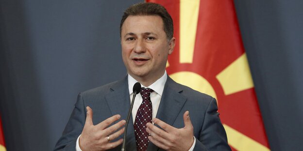 Mazedoniens Regierungschef Nikola Gruevski. Mazedoniens Regierungschef Nikola Gruevski.