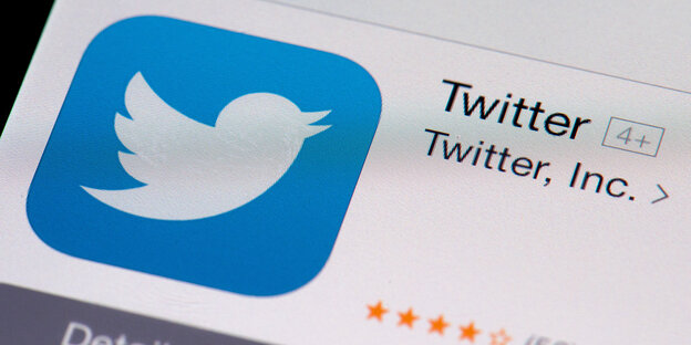Auf einem iPhone wird im App-Store das Logo von Twitter angezeigt Auf einem iPhone wird im App-Store das Logo von Twitter angezeigt